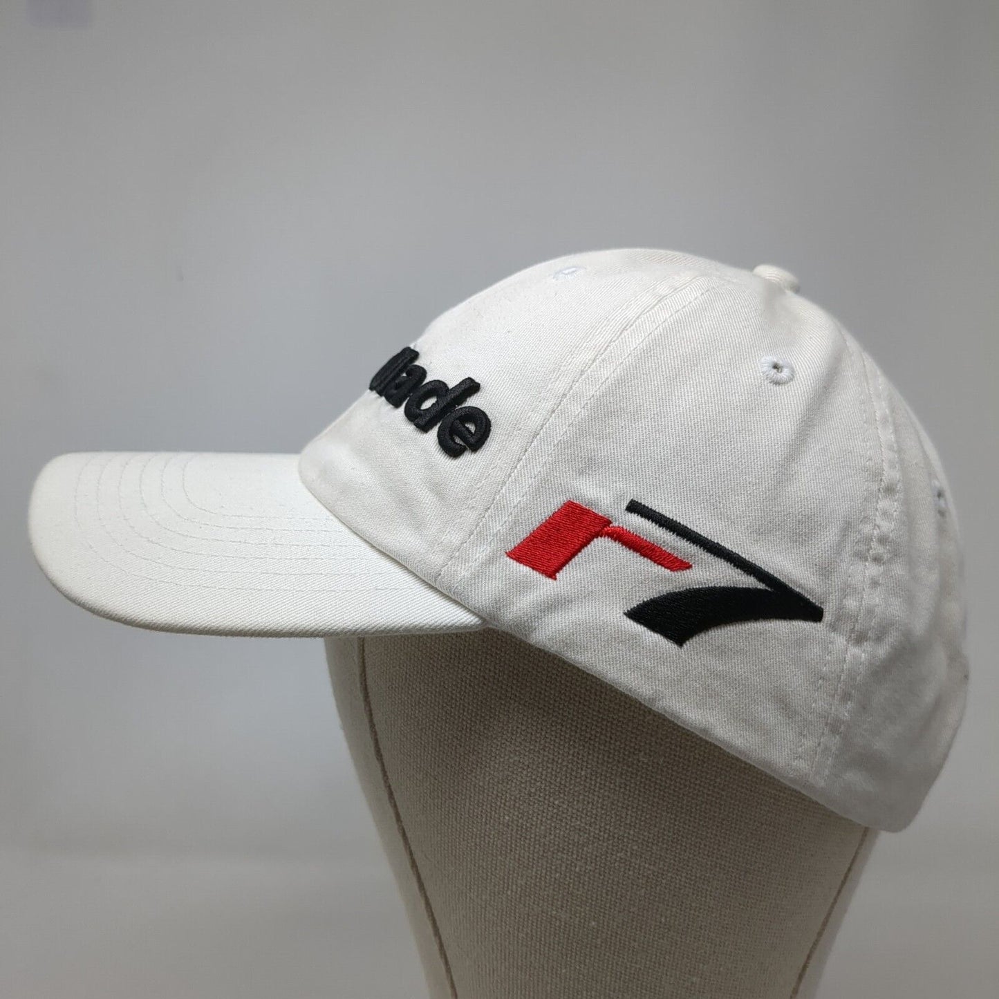 TaylorMade R7 Slideback Hat White One Size Adjustable Embroidered