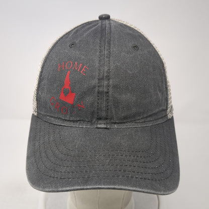 Home Crown Idaho Trucker Hat Gray OS Adjustable Embroidered Mesh Back George
