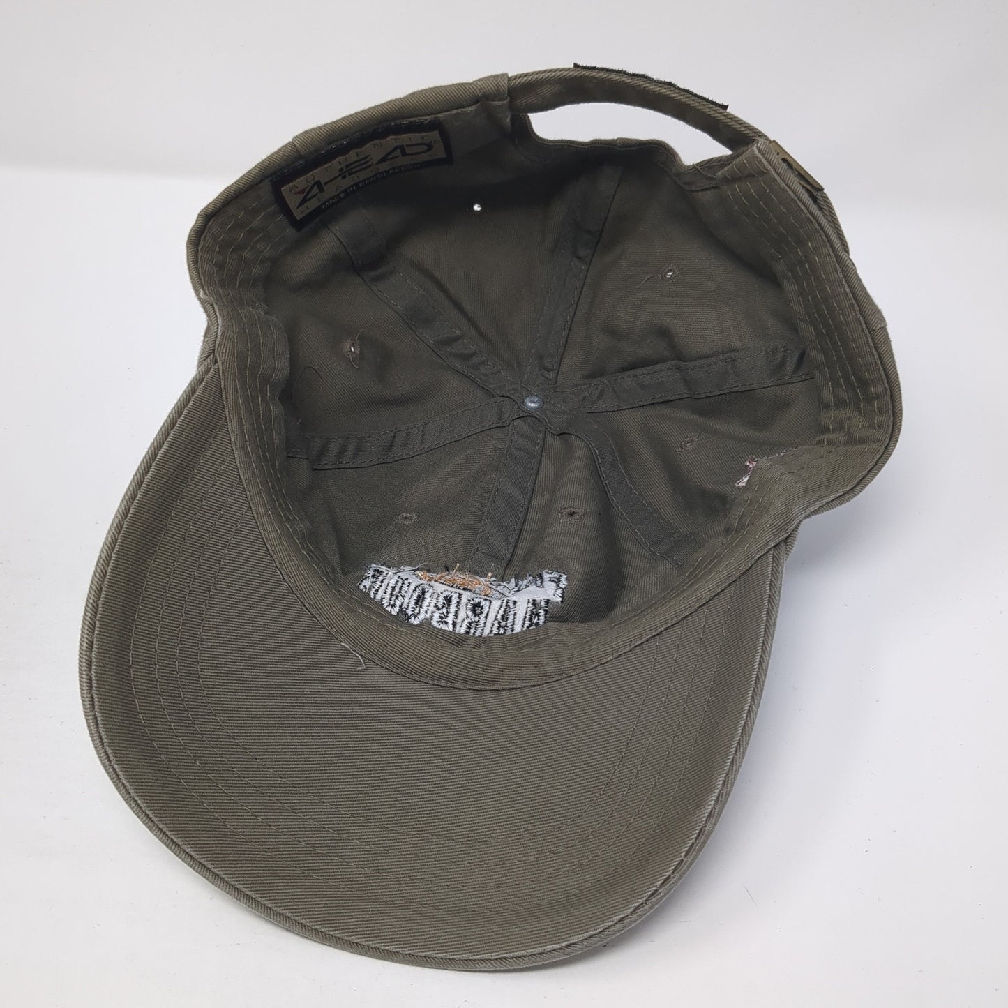 Fairfield Harbour C.C. Slideback Hat Brown One Size Embroidered Ahead