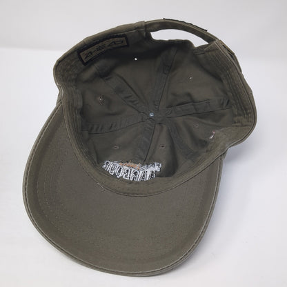 Fairfield Harbour C.C. Slideback Hat Brown One Size Embroidered Ahead