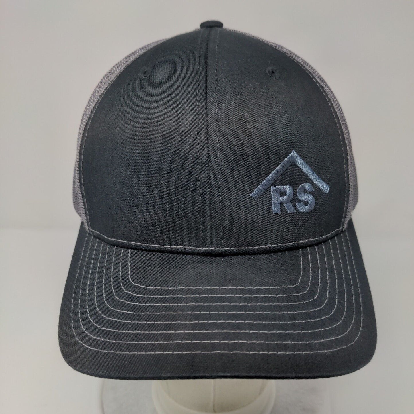 RS Rim Station Wyoming Snapback Trucker Hat Black OSFA Mesh Back Richardson