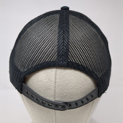 Otto Youth Snapback Trucker Hat Black One Size Adjustable Mesh Back Blank