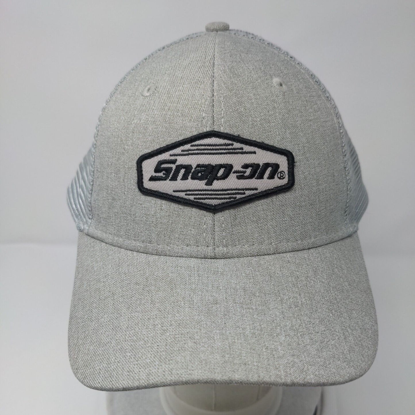 Snap-on Patch Snapback Mesh Back Trucker Hat Gray One Size 6 Panel