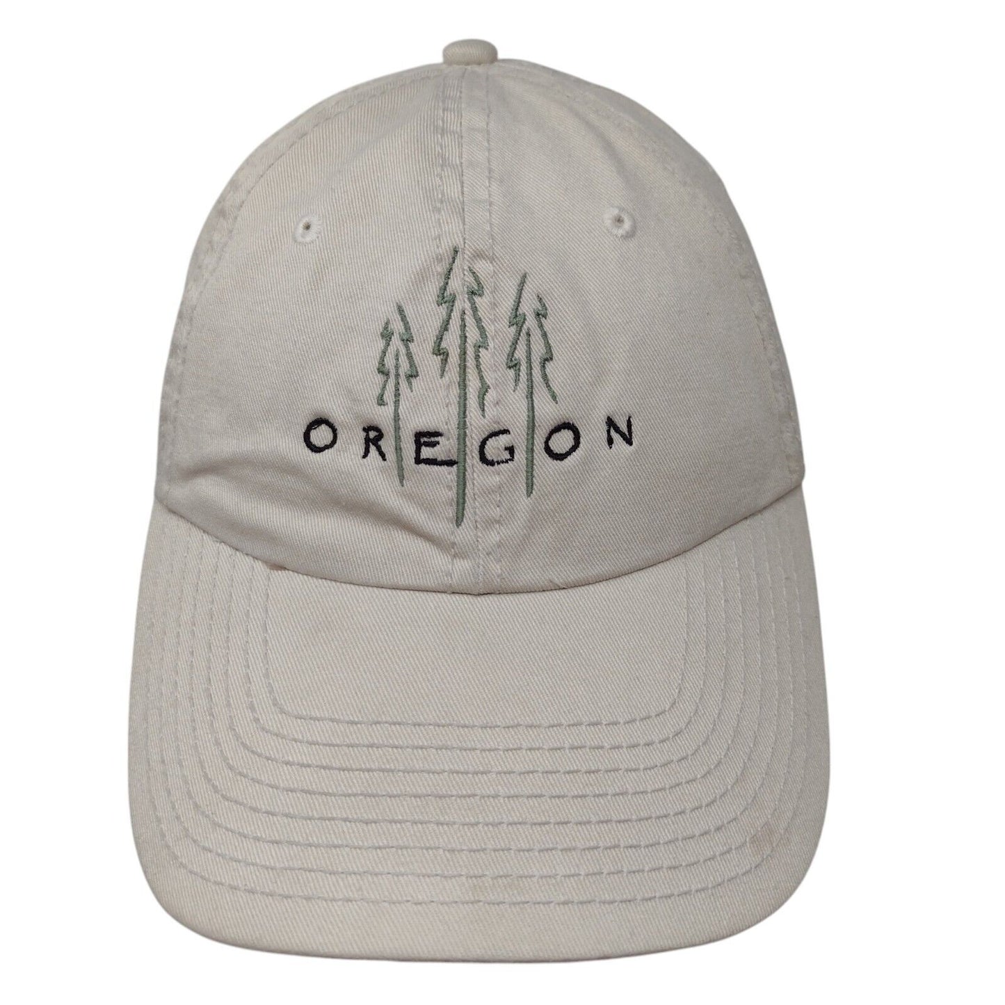 Oregon Slideback Hat Tan One Size Adjustable Embroidered 6 Panel Cotton