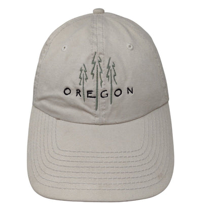 Oregon Slideback Hat Tan One Size Adjustable Embroidered 6 Panel Cotton