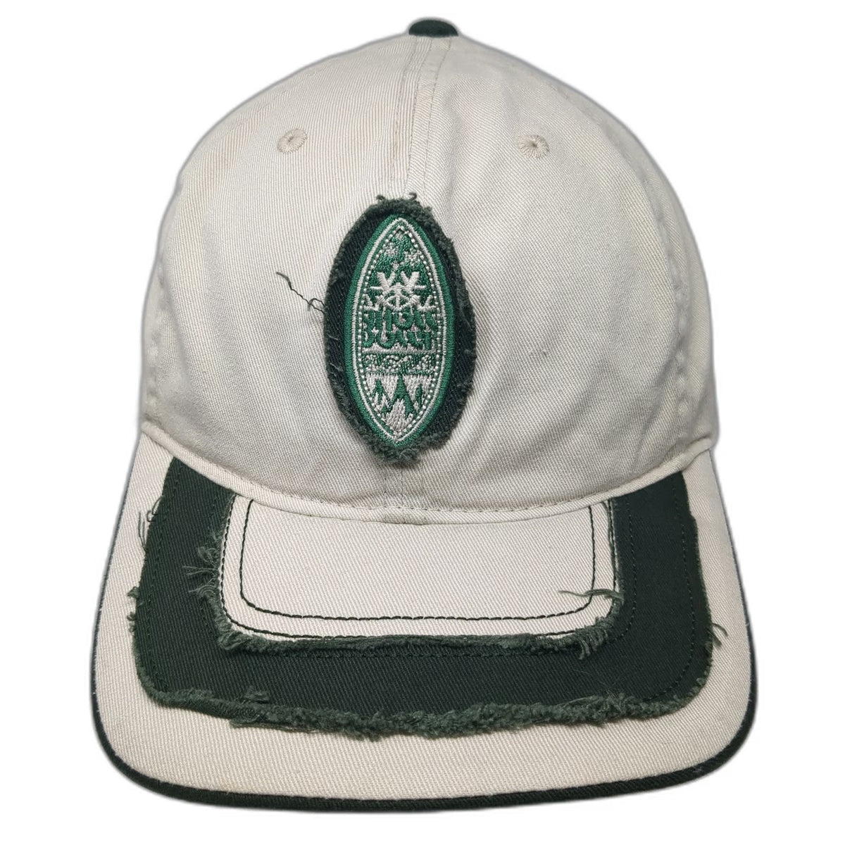 San Diego Zoo Safari Park Baseball Cap Beige OS Distressed Frayed Strapback Hat