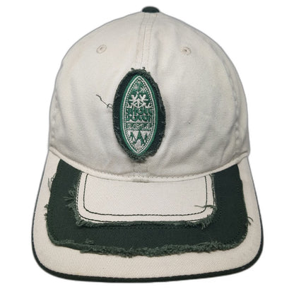 San Diego Zoo Safari Park Baseball Cap Beige OS Distressed Frayed Strapback Hat