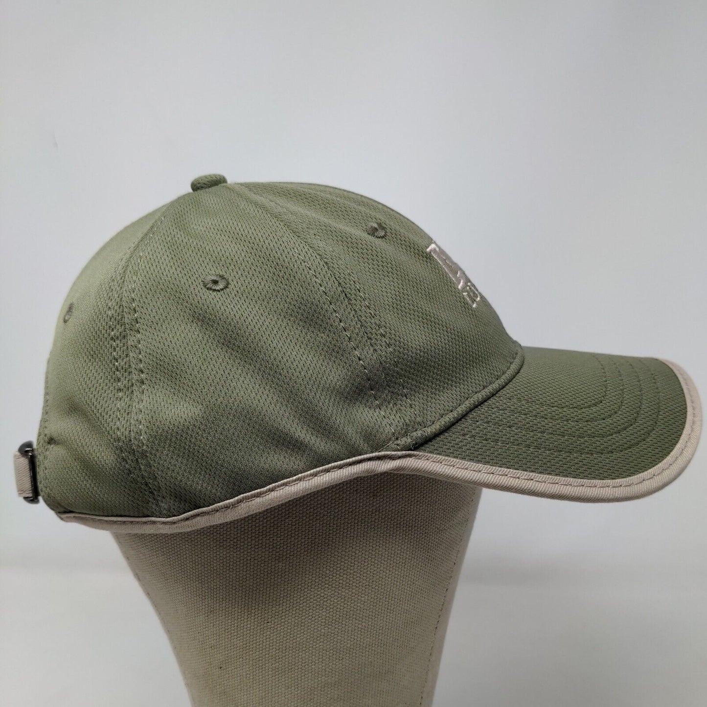 DYE Lumber Men's Slideback Hat Green Beige Adjustable Embroidered Logo