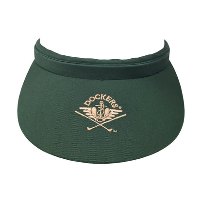 Dockers Clip On Visor Hat Green One Size Embroidered Logo Outdoor