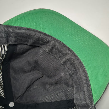 American Eagle Trucker Hat Gray One Size Mesh Snapback Green Under Visor Patch