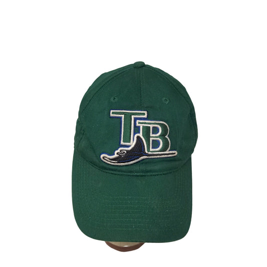 Team MLB Tampa Bay Rays Strapback Hat Outdoor Cap Size S/M Green Embroidered