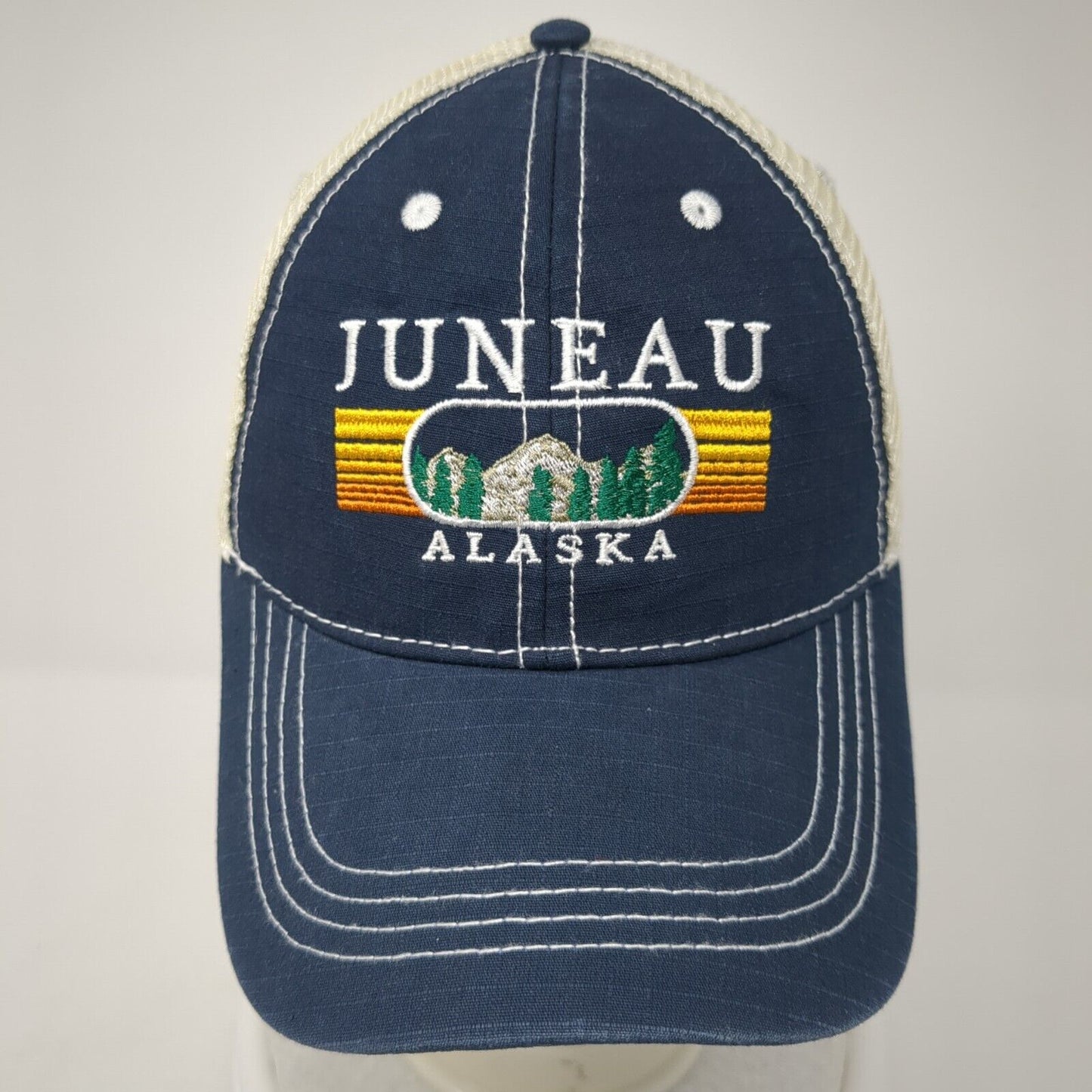 Juneau Alaska Snapback Mesh Back Trucker Hat Multi One Size Adjustable