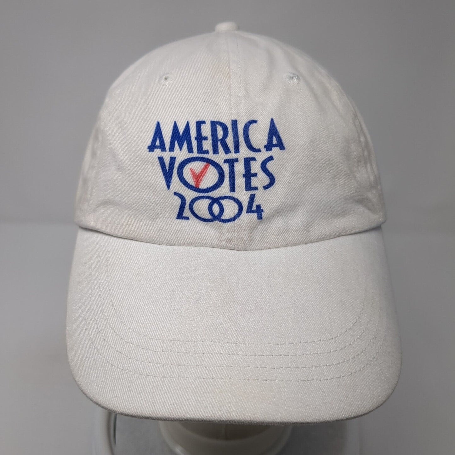 America Votes 2004 Slideback Hat White One Size Adjustable 6 Panel Unite