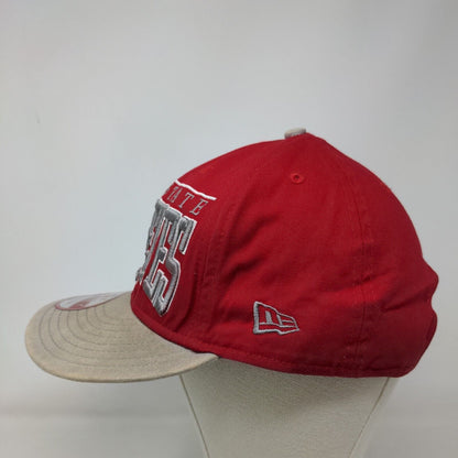 New Era Men's Snapback Hat Red OSFM Embroidered Ohio State Buckeyes Logo