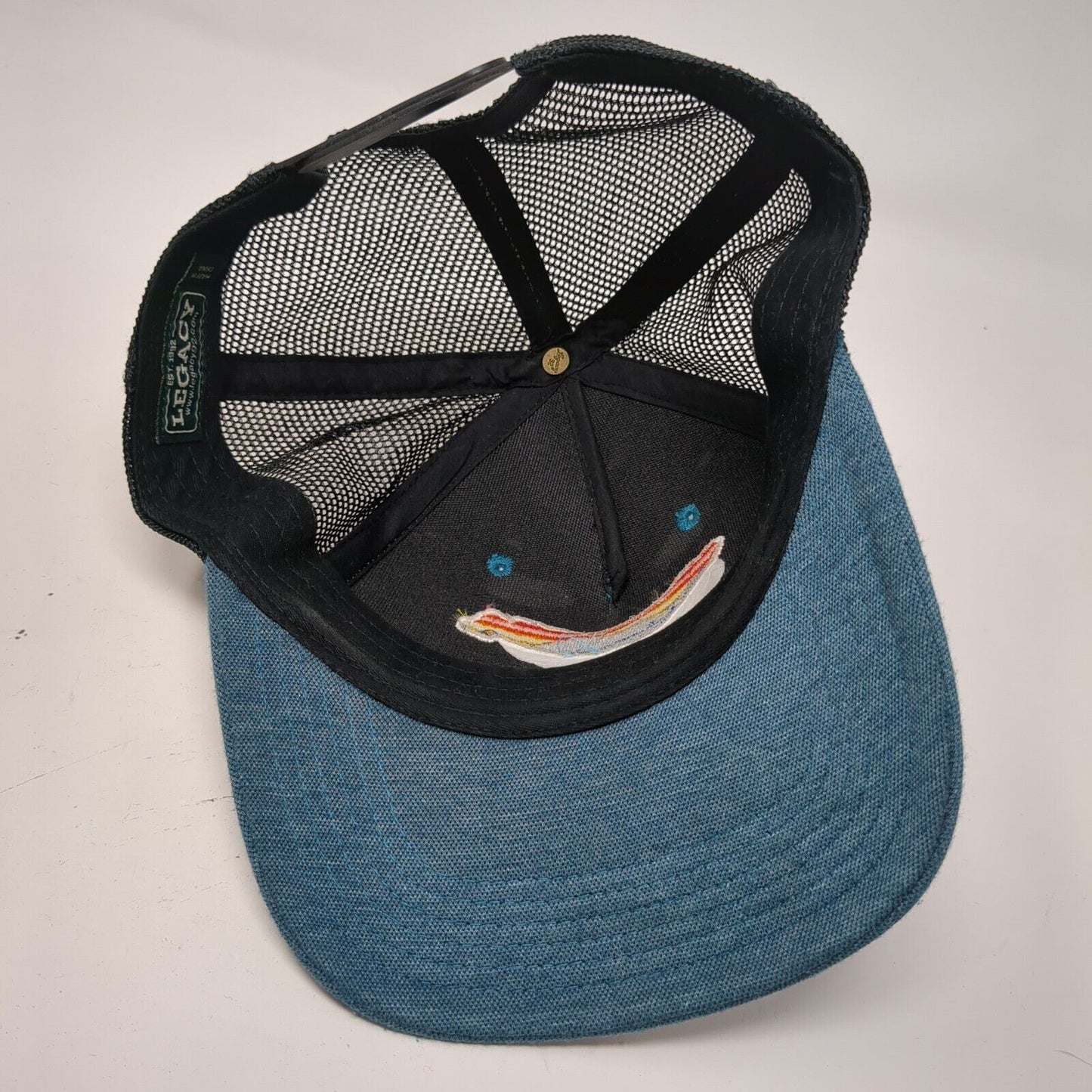 Redfish Lake Lodge Snapback Trucker Hat Green One Size Mesh Back Legacy