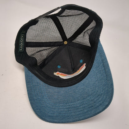 Redfish Lake Lodge Snapback Trucker Hat Green One Size Mesh Back Legacy