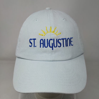 St. Augustine Slideback Hat Blue One Size Solid Adjustable Embroidered