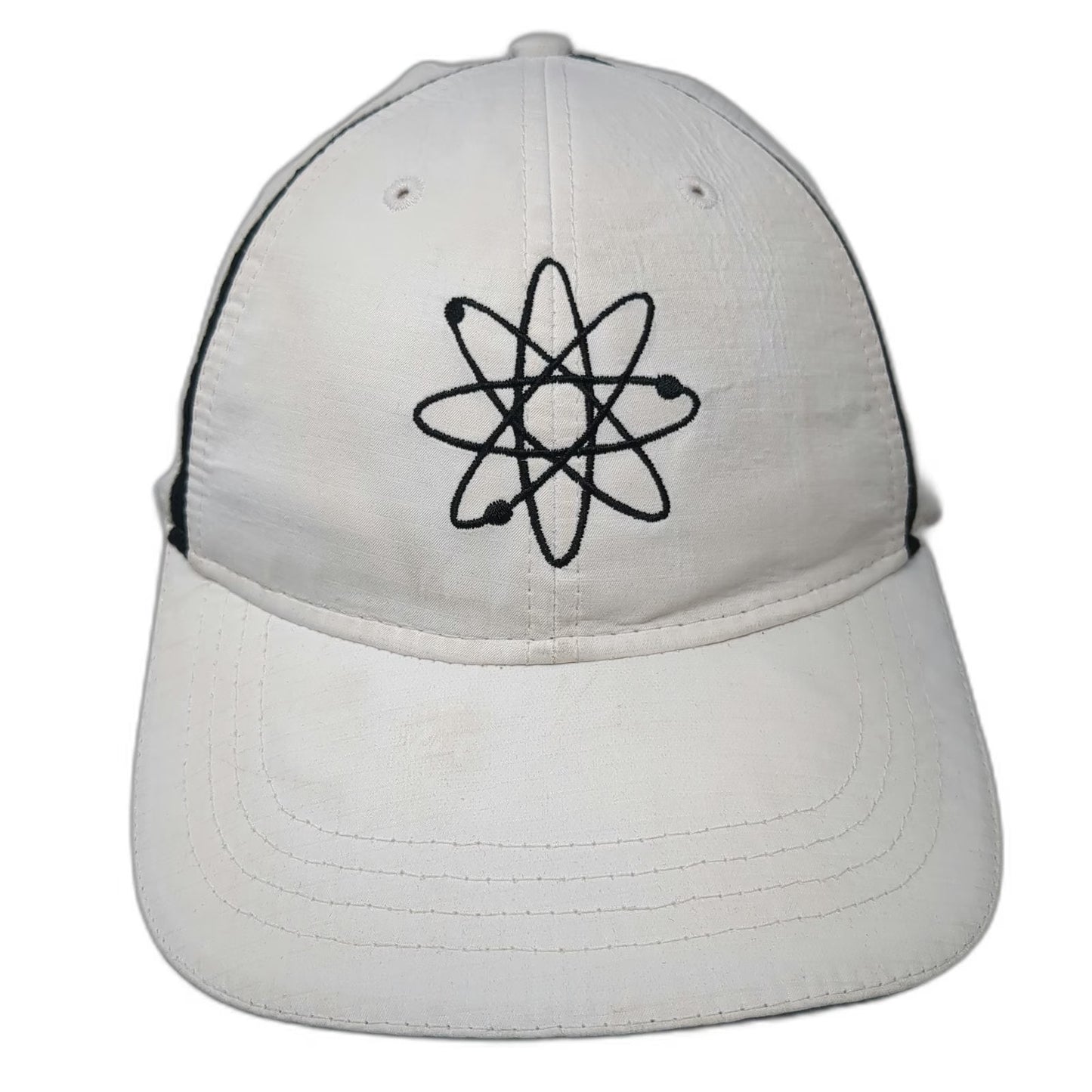 Cap America Baseball Cap White One Size Atomic Symbol UniTech US Nuclear Hat
