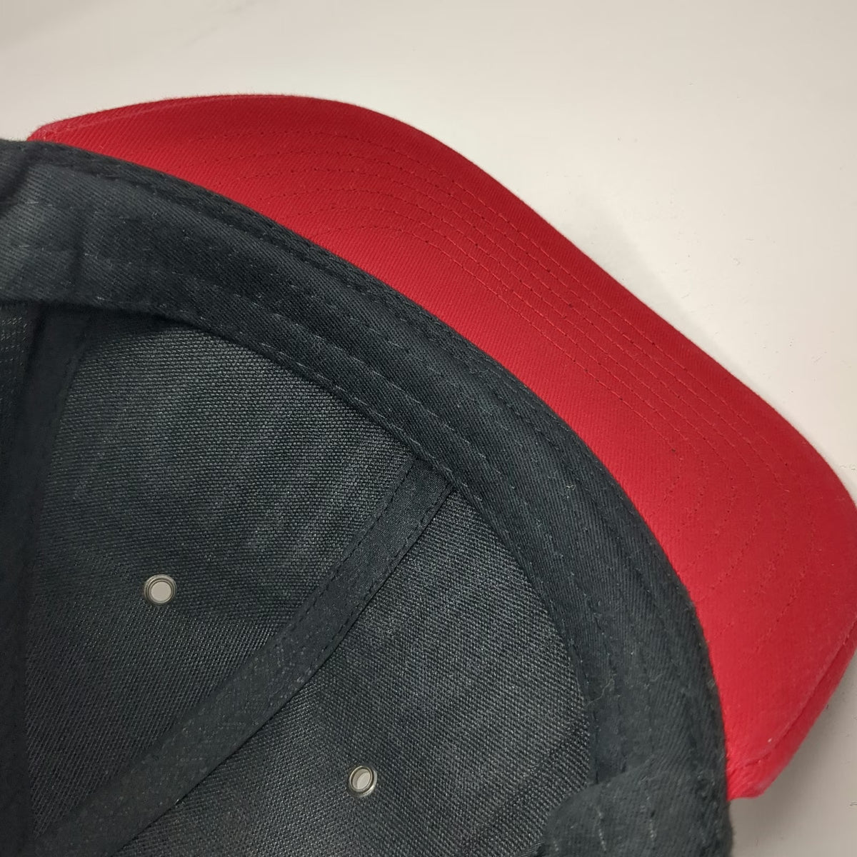 Cupbop Shhh Just Eat Snapback Hat Black Red One Size Flat Brim 3D Embroidery