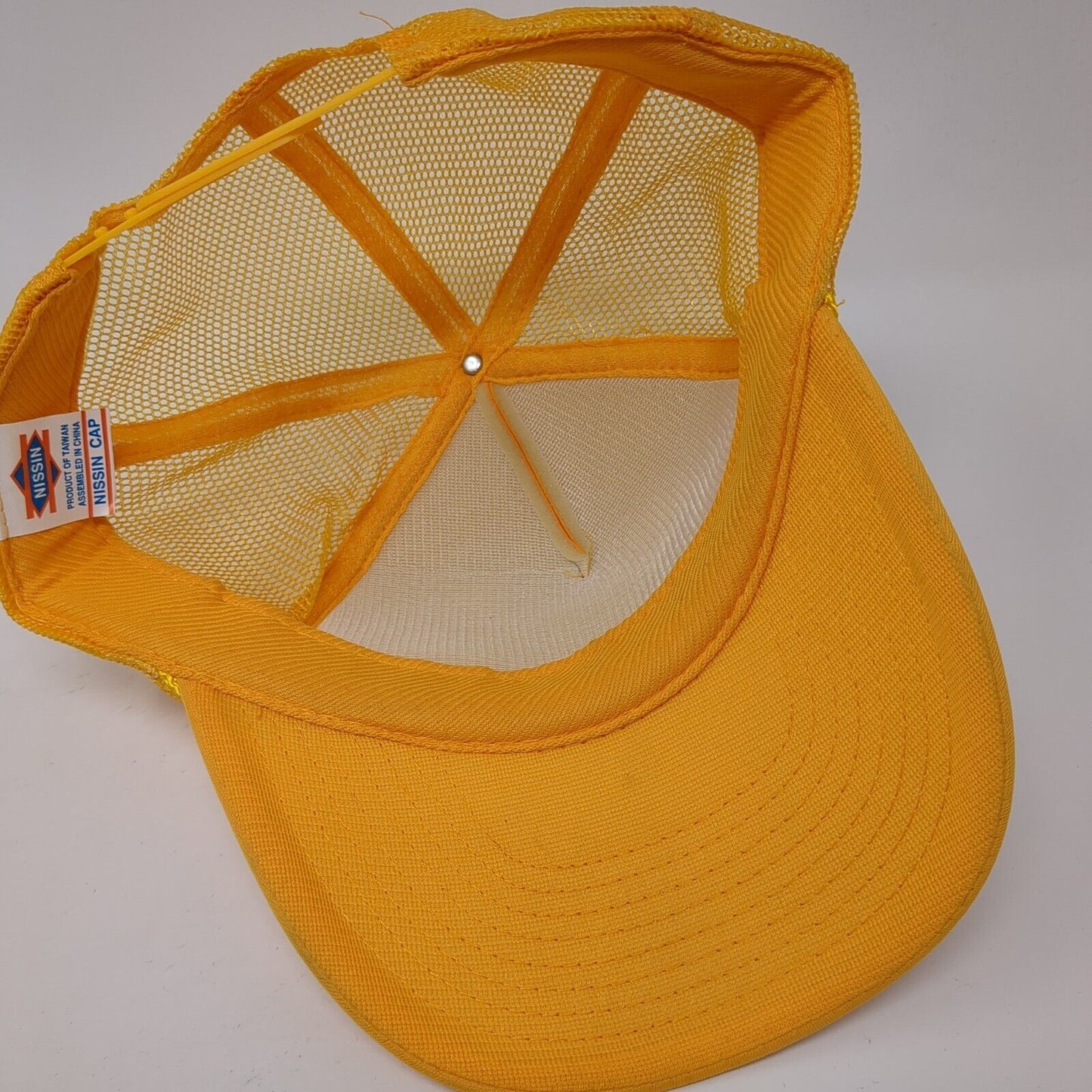 Minneapolis-Moline Snapback Rope Trucker Hat Yellow One Size Mesh Back