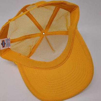 Minneapolis-Moline Snapback Rope Trucker Hat Yellow One Size Mesh Back