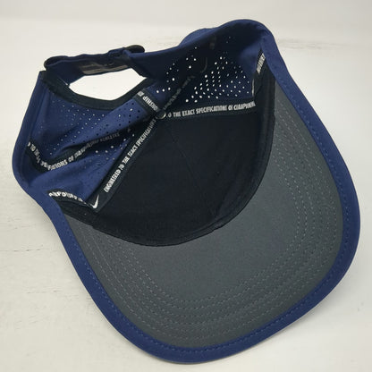 Nike Golf Baseball Cap Blue OSFM Tiger Woods TW Logo Strapback Hat Perforated