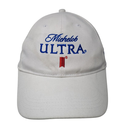 Michelob Ultra Strapback Baseball Cap White One Size Adjustable Embroidered