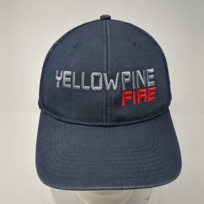 Yellow Pine Fire Snapback Mesh Back Trucker Hat Blue One Size Adjustable