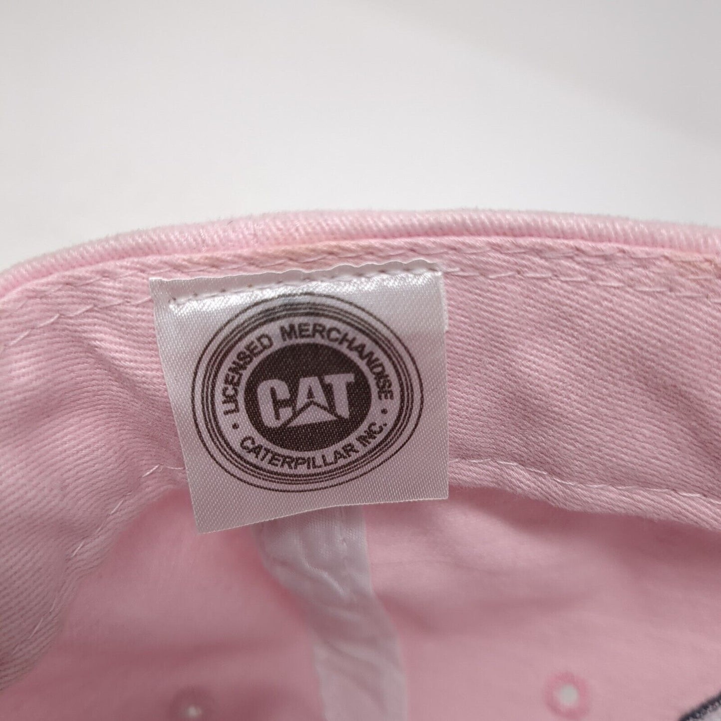Caterpillar Slideback Hat Pink One Size Adjustable Embroidered 6 Panel Cyrk