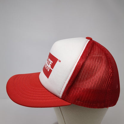 Homelite Jacobsen Snapback Trucker Hat Red OS Adjustable Mesh Back 6 Panel