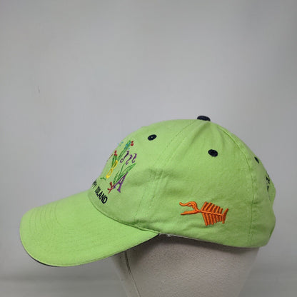 Aruba One Happy Island Strapback Hat Green 58cm Adjustable Embroidered