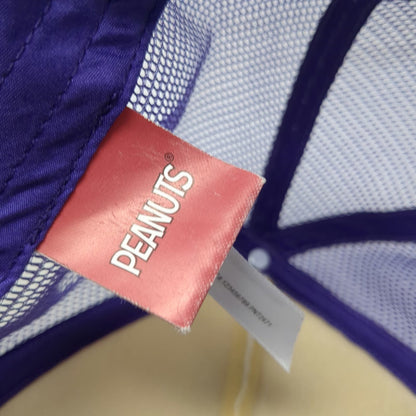 Peanuts Trucker Hat Purple White OSFM Snoopy Pickleball Mesh Snapback Graphic