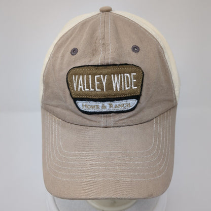 Valley Wide Home & Ranch Strapback Hat Tan One Size Buck's Bags