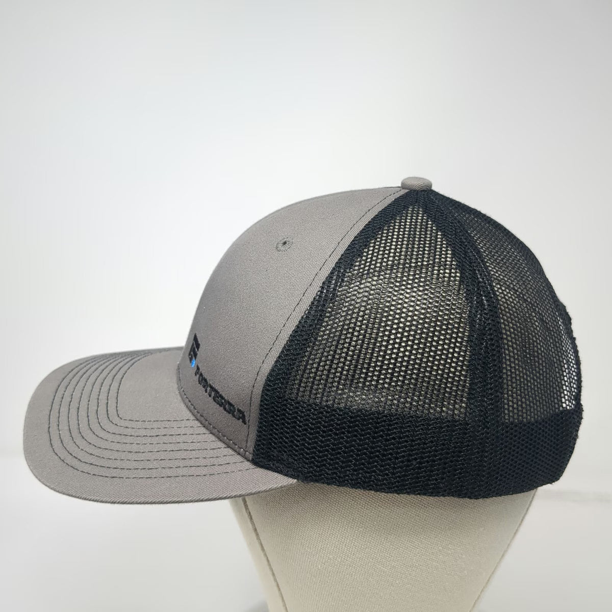 Outdoor Cap Trucker Hat Gray One Size Mesh Back Snapback Forterra Logo Hat Black