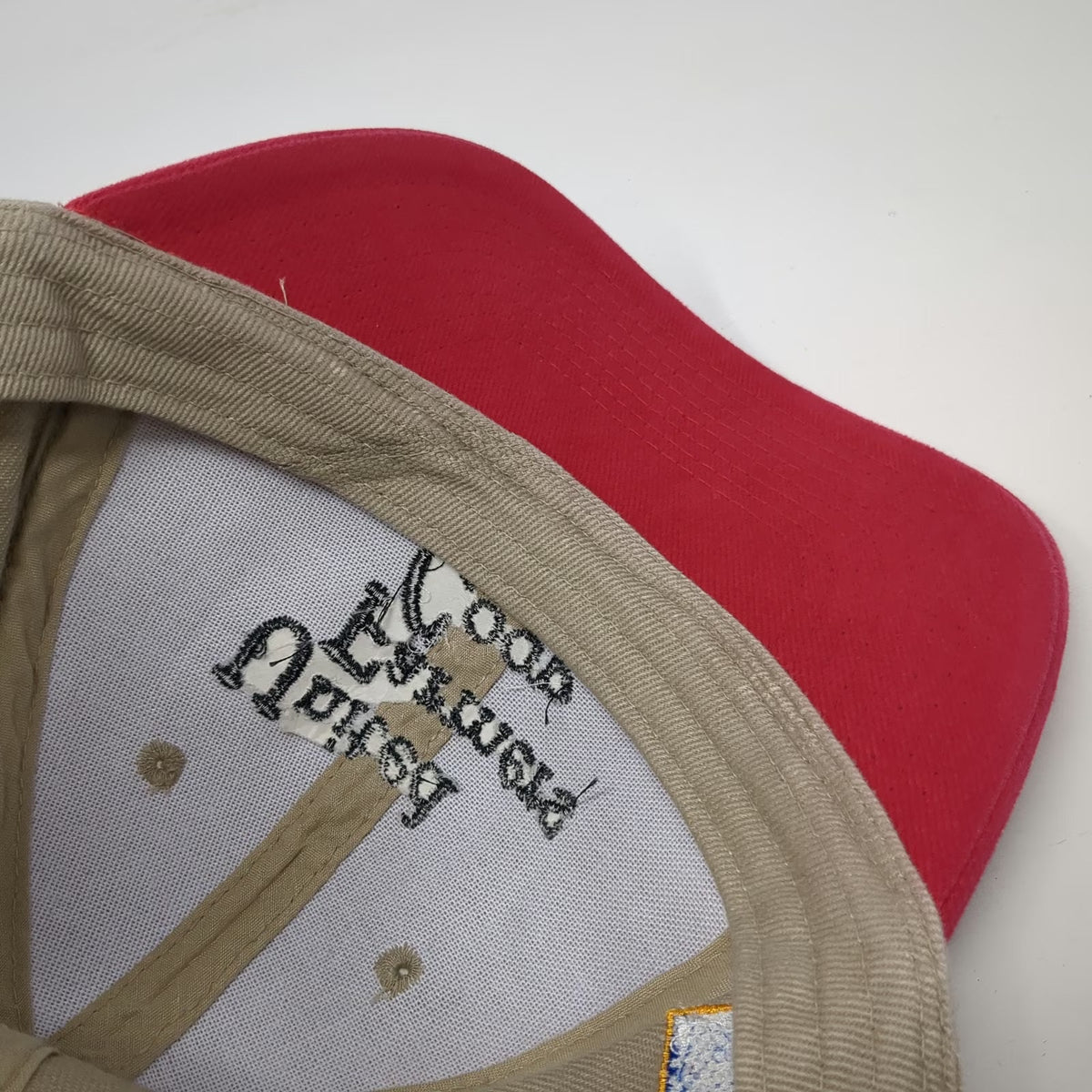 Cobra Baseball Cap Beige Red One Size United Farmers Coop American Flag Hat
