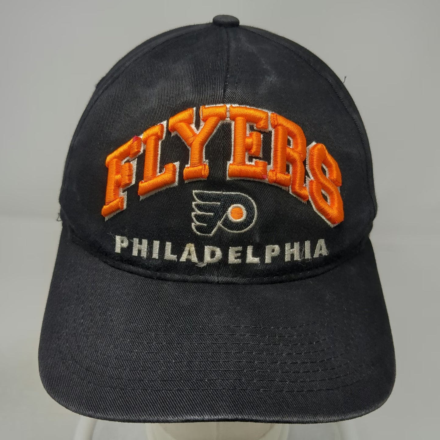 Philadelphia Flyers NHL Box Seat Snapback Hat Black One Size Orange Gray Logo