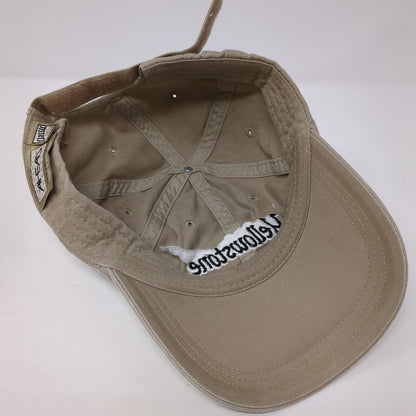 Yellowstone Strapback Hat Tan One Size Adjustable Classic Cut Embroidered Ahead