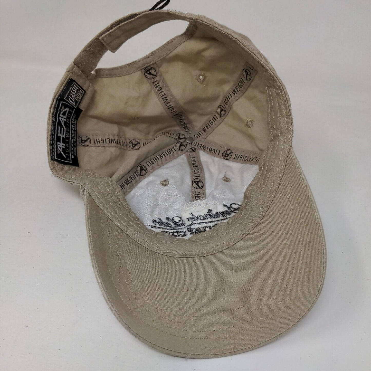 Seminole Lake Country Club Strapback Hat Tan Classic Cut Embroidered