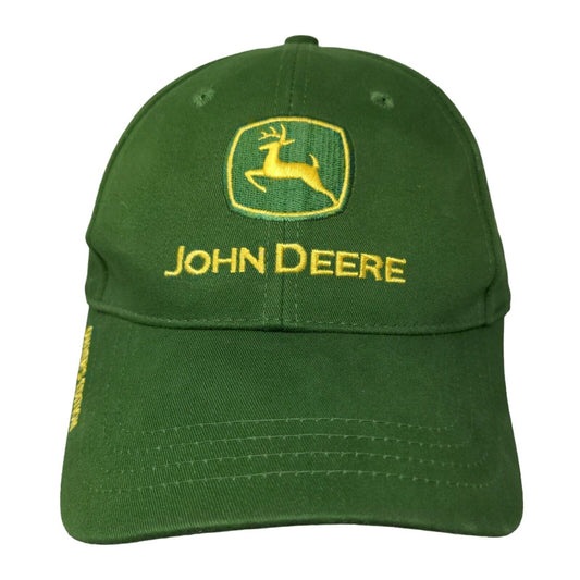 John Deere Mens Slideback Hat Green Yellow Embroidered Nothing Runs Like a Deere