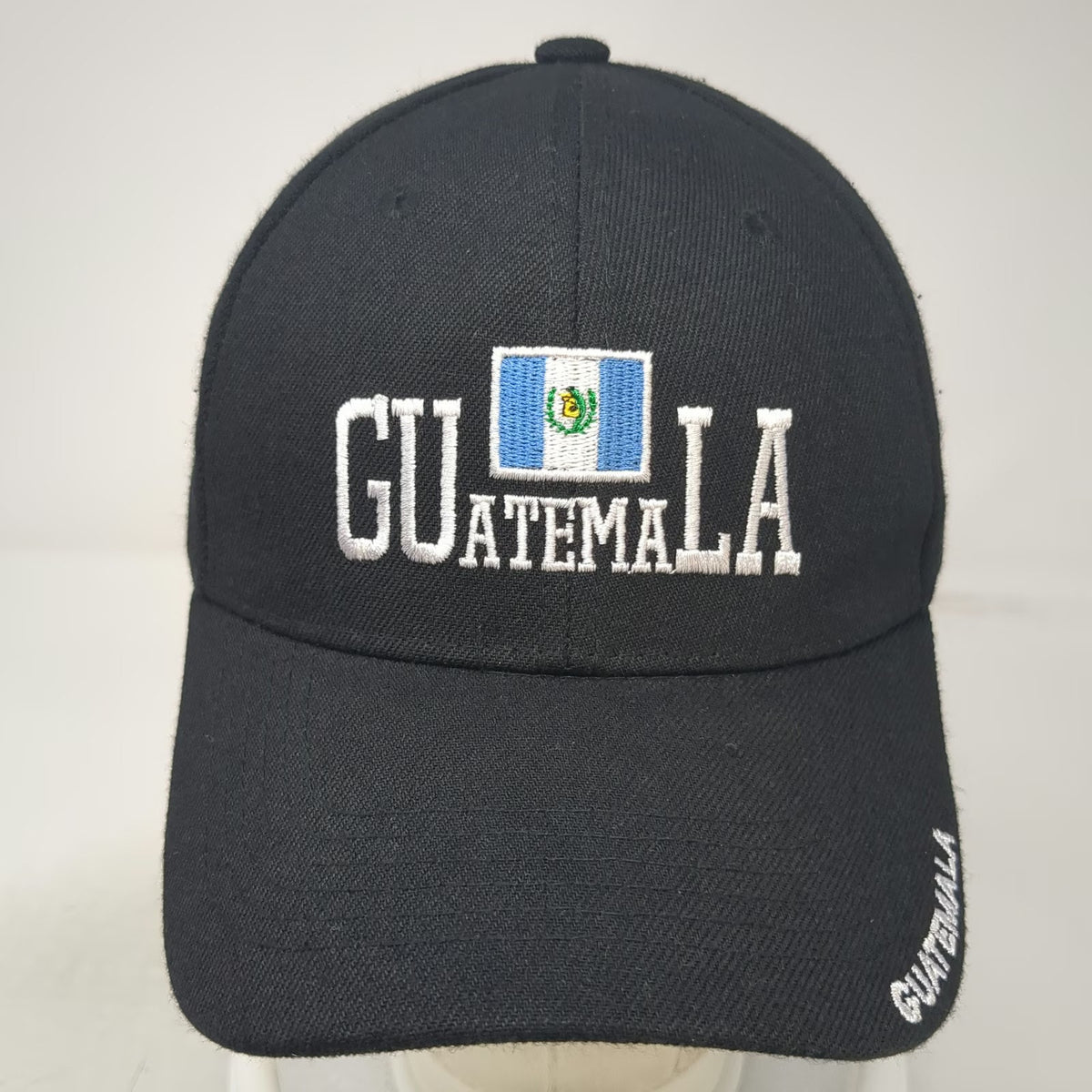 Guatemala Headwear Baseball Cap Black One Size Embroidered Flag Hat Acrylic Wool