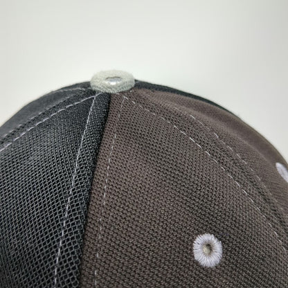 Adidas Baseball Cap Black One Size Fitted Stretch Fit Climalite Logo Hat