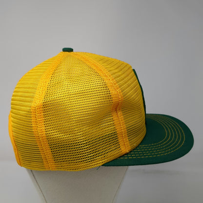 Dekalb Wheat Trucker Hat Yellow Green One Size Mesh Snapback Patch Vintage
