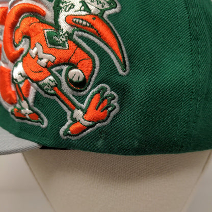 Mitchell & Ness Snapback Hat 'Canes Miami Hurricanes Vintage Embroidered NCAA