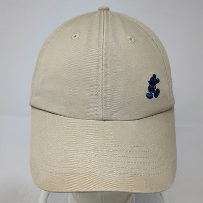 Disney Mickey Mouse Beige Baseball Cap One Size Cotton Slideback Embroidery Hat