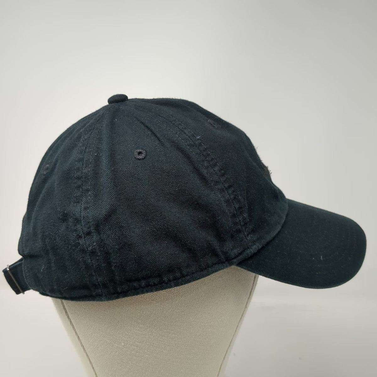 Nike Baseball Cap Black L Slideback Strap Embroidered Swoosh Logo Cotton Hat
