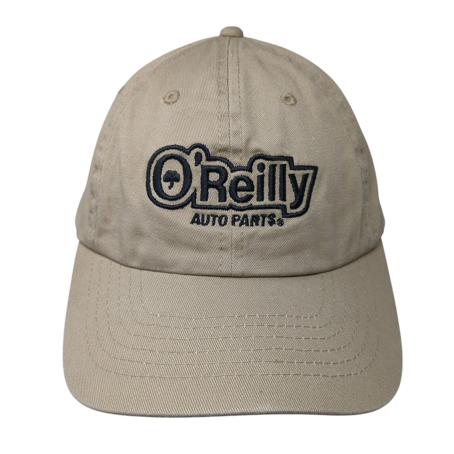 O'Reilly Auto Parts Strapback Hat Tan One Size Embroidered Adjustable