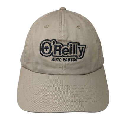 O'Reilly Auto Parts Strapback Hat Tan One Size Embroidered Adjustable