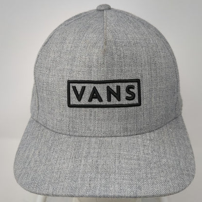 Vans 5 Panel Gray Black Snapback One Size Flat Brim Embroidered Logo Patch Hat