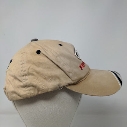 NASCAR Checkered Flag Men's Strapback Hat Tan Ford Racing Embroidered Logo