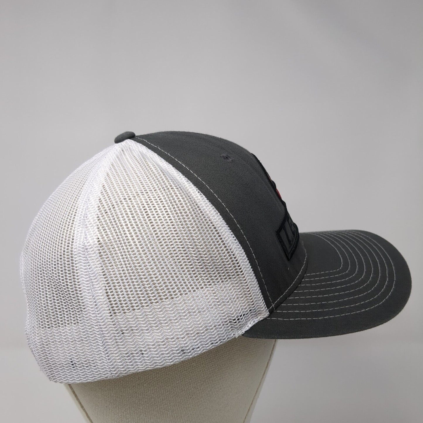 Leupold Snapback Trucker Hat Gray One Size Adjustable Embroidered Mesh Back